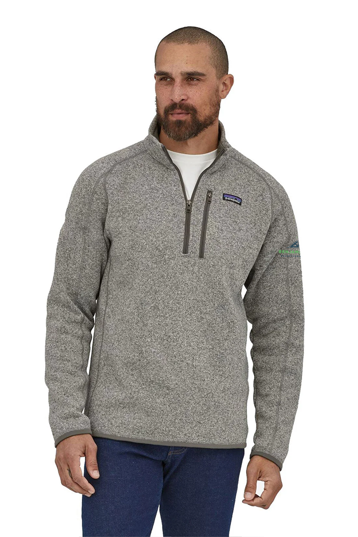 Patagonia Mens Better Sweater Quarter Zip, Stonewash [Benjamin and Company]