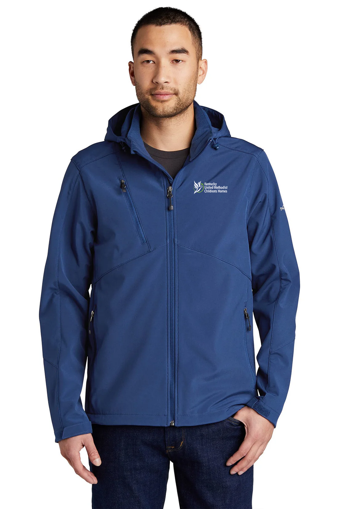 Eddie Bauer Hooded Soft Shell Parkas, Admiral Blue [Kentucky United Methodist Children's Homes]