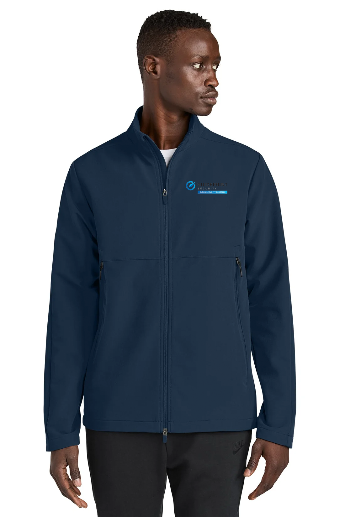 Nike Full-Zip  Soft Shell Jacket, Navy [GuidePoint Security Cloud Security]