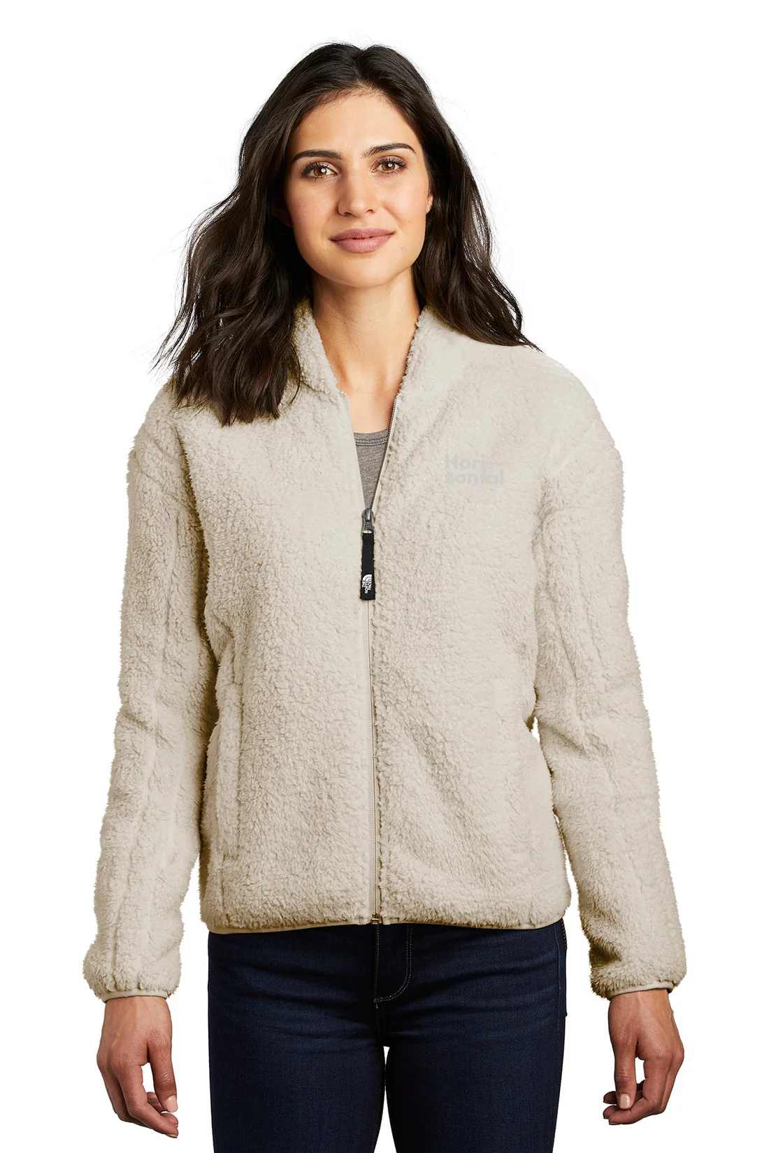 North Face Ladies High Loft Fleece Vintage, White [Horizontal Talent]