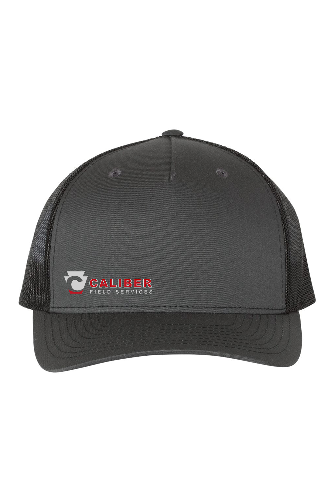 Richardson Five-Panel Trucker Cap, Charcoal/Black [Caliber Field Services, Inc.]