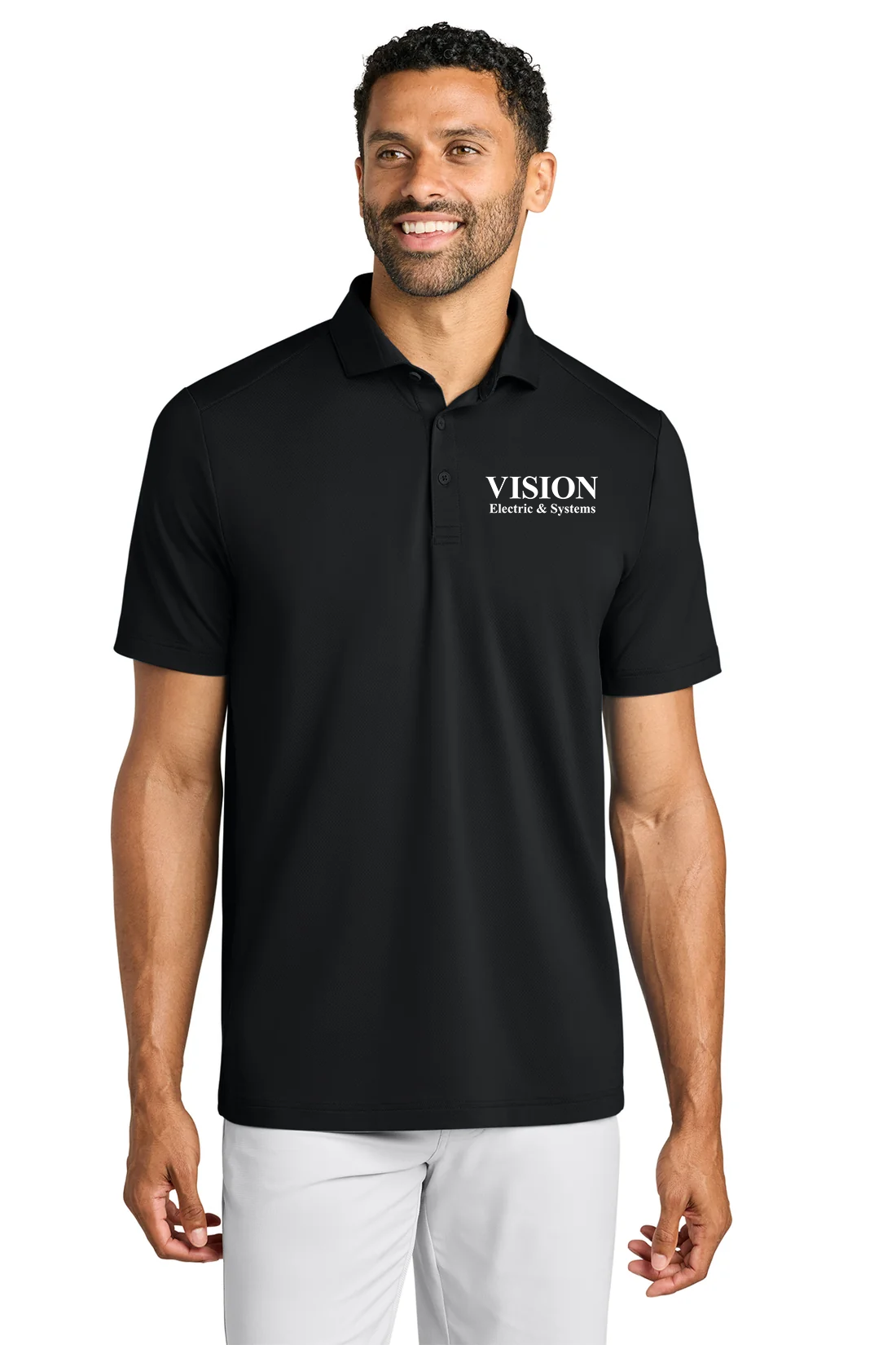 TravisMathew Onward Polo, Black [Vision Electric and Systems]