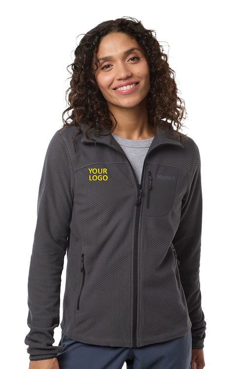 Marmot Air Custom Fleece Hooded Jackets, Blackened