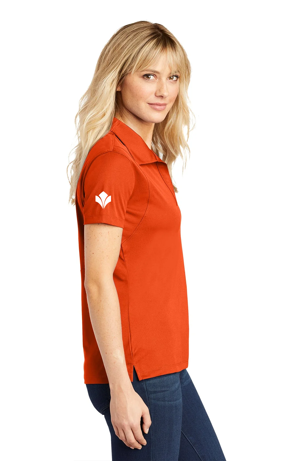 Sport-Tek Ladies Micropique Sport-Wick Polo, Deep Orange [Zura Bio]