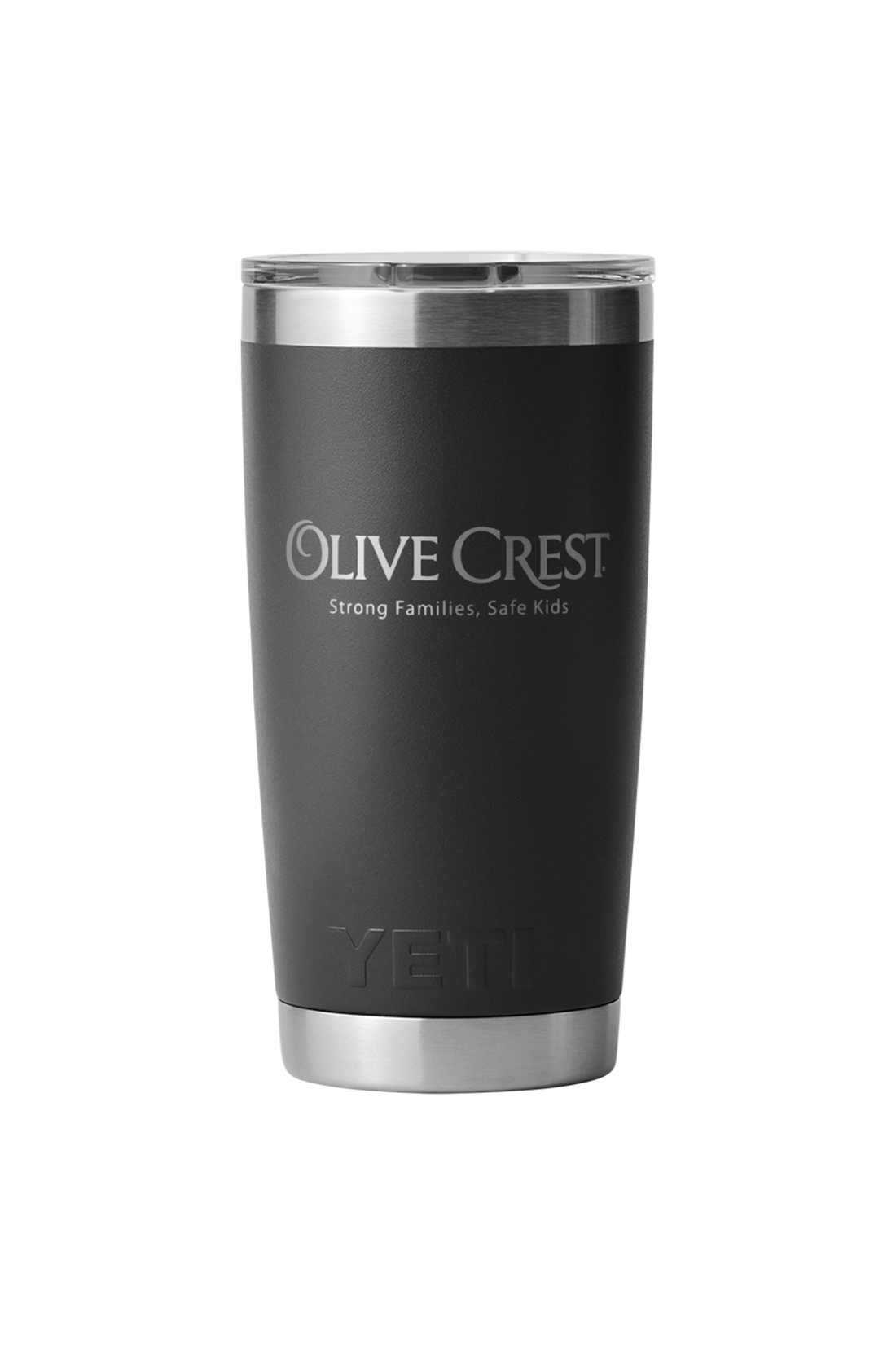 YETI 20 Oz Tumbler with Magslider Lid, Black [Olive Crest]