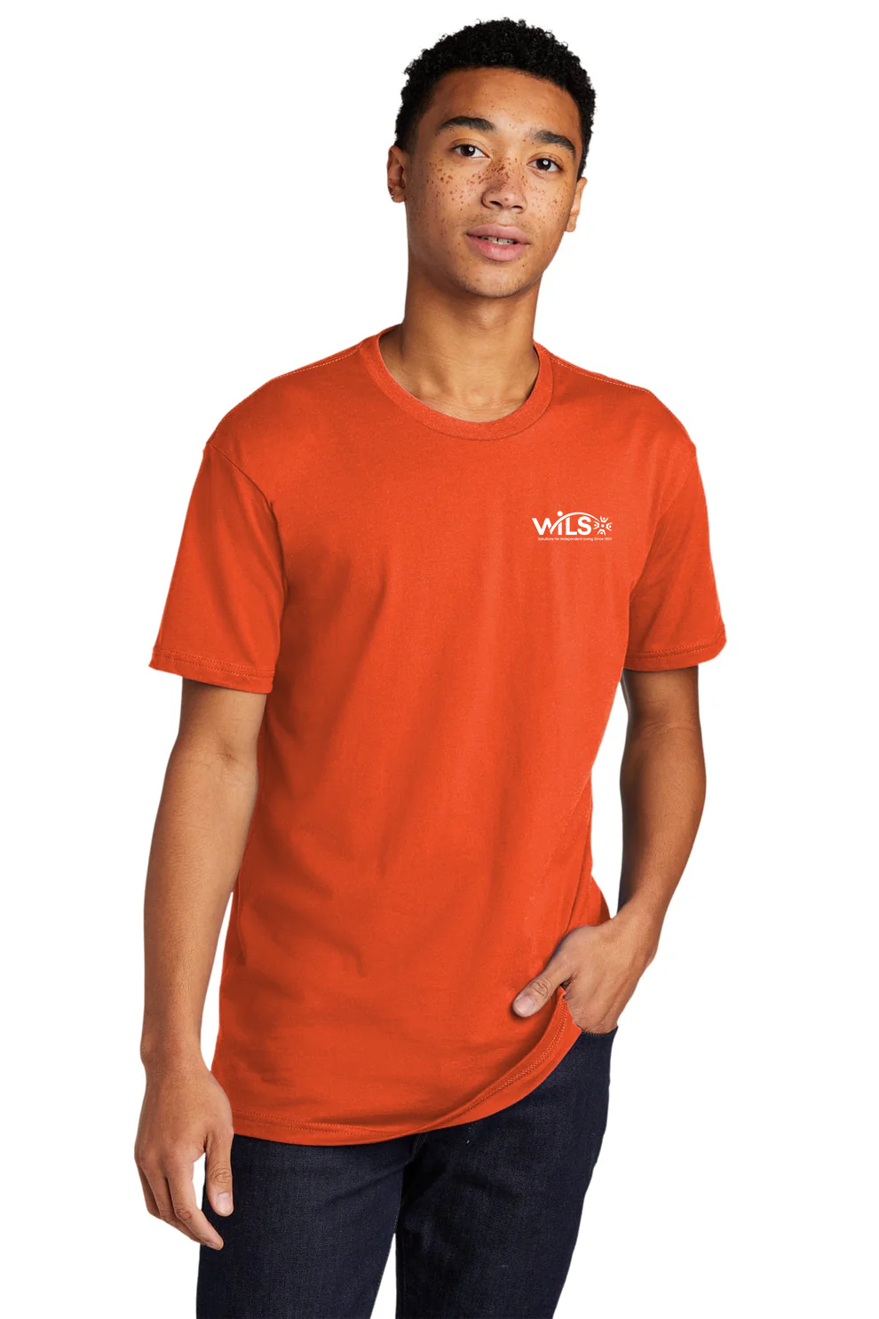 Next Level Unisex Cotton Tee, Classic Orange [WILS]