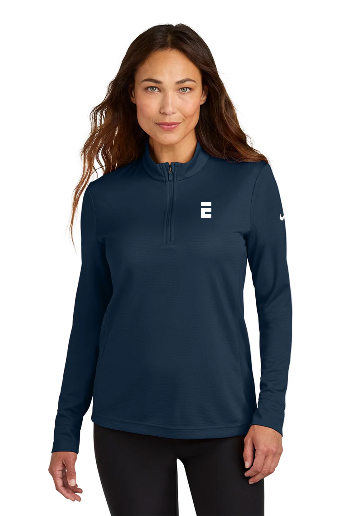 Nike Womens Essential 1/2-Zip Cover-Up, Navy [Executive Construction]