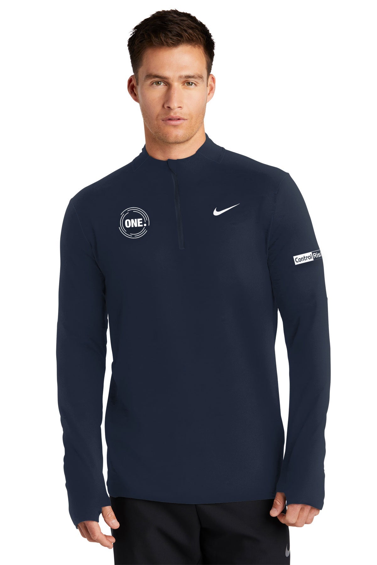 Nike Dri-FIT Element Quarter Zip, Navy [Control Risks]