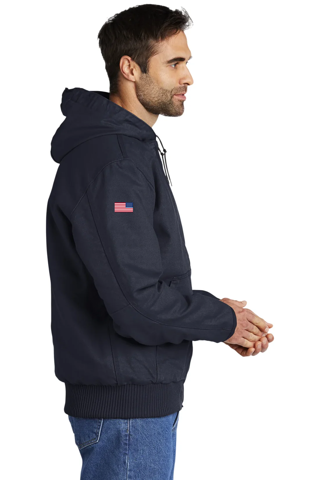 Carhartt Tall Washed Duck Jacket, Navy [Matos Builders]