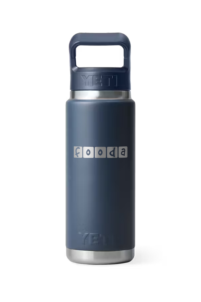 Yeti Rambler 18 Oz Water Bottle With Straw Cap, Navy [Fooda]