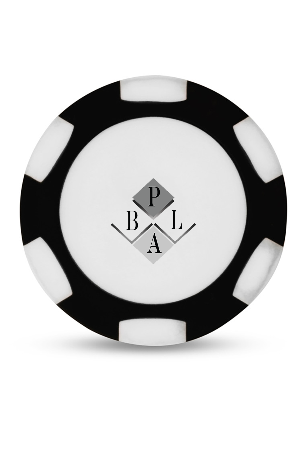 Ahead Poker Chip with Ball Marker, Black/White [PBLA Surveying INC]