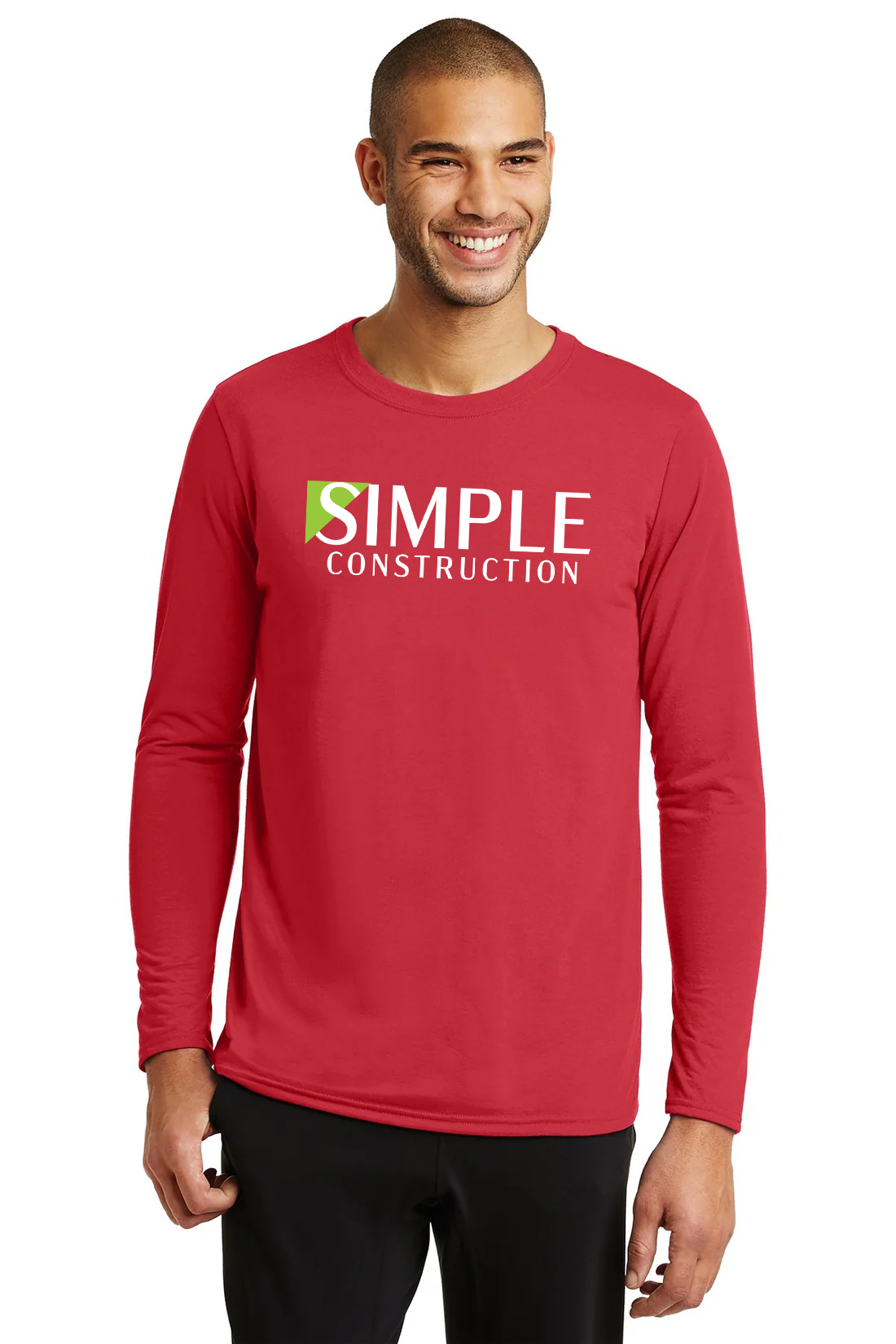 Gildan Performance Long Sleeve T Shirt, Red [Simple Construction]