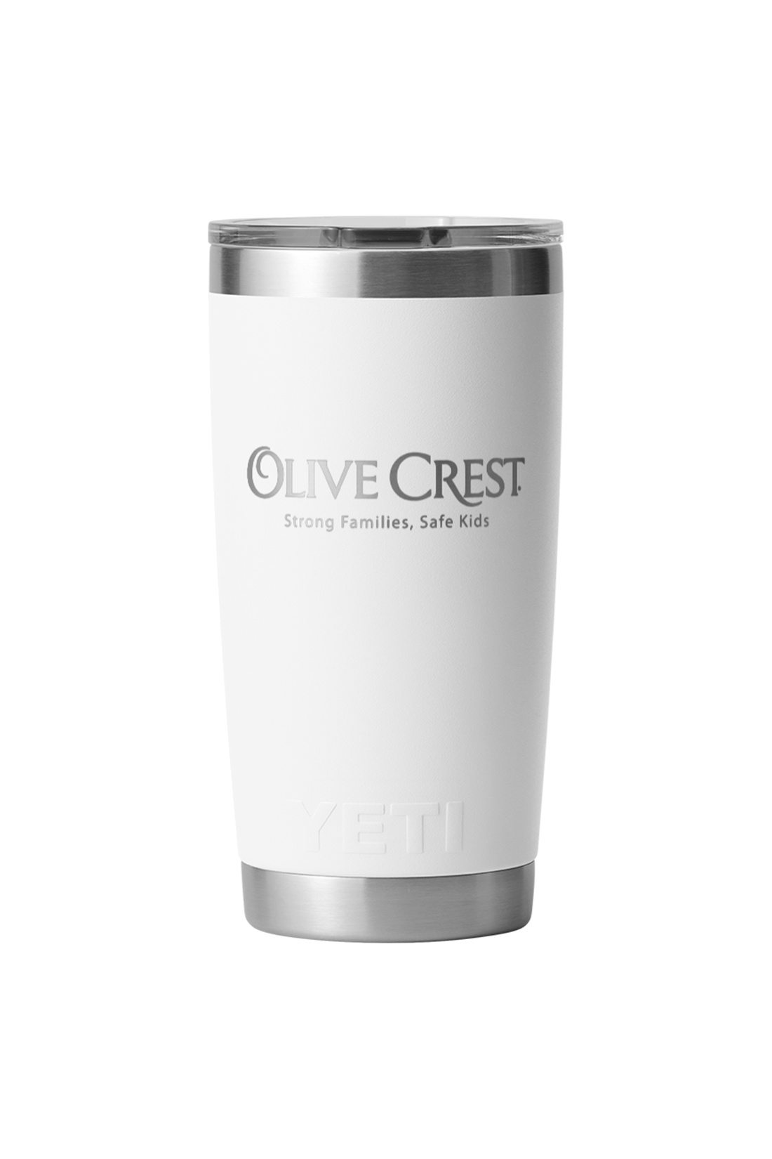 YETI 20 Oz Tumbler with Magslider Lid, White [Olive Crest]