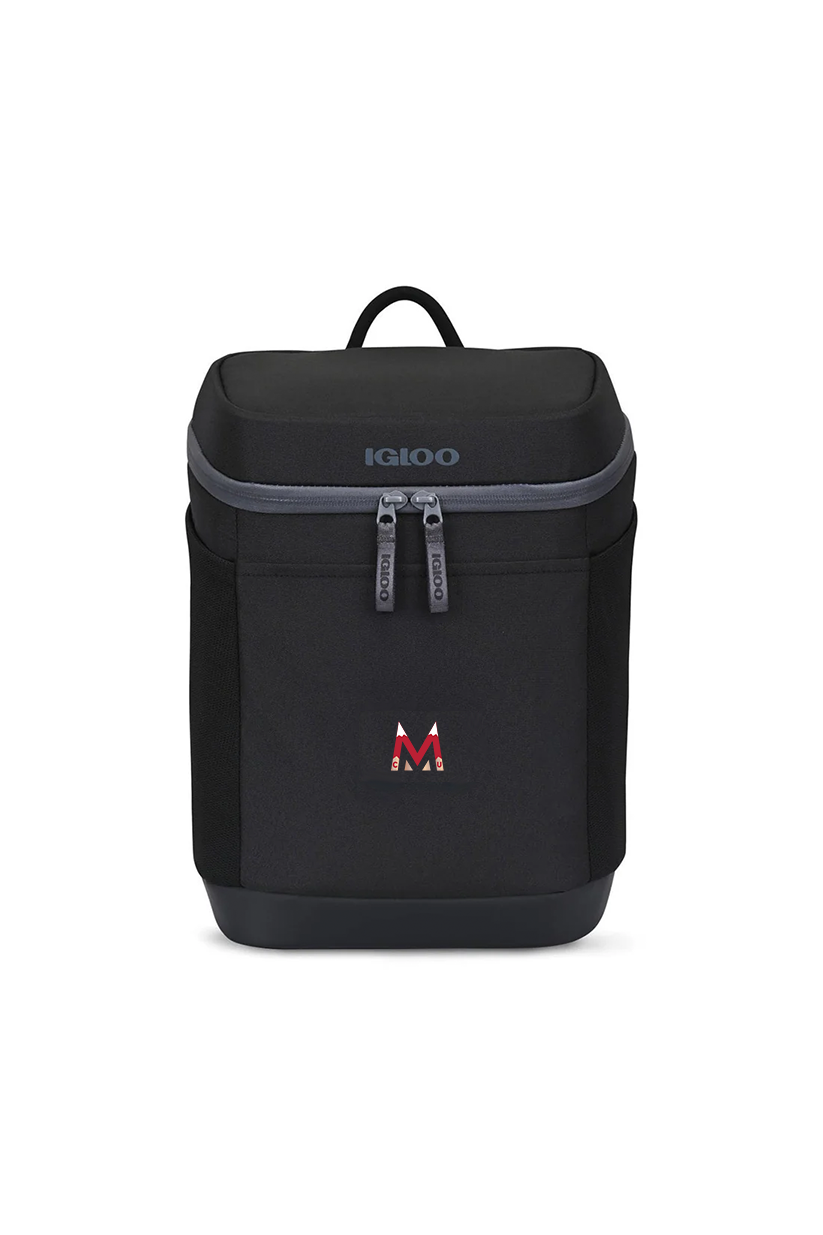 Igloo Day Chiller Backpack 12 Can Soft Cooler, Black [Milford Mining Company Utah]