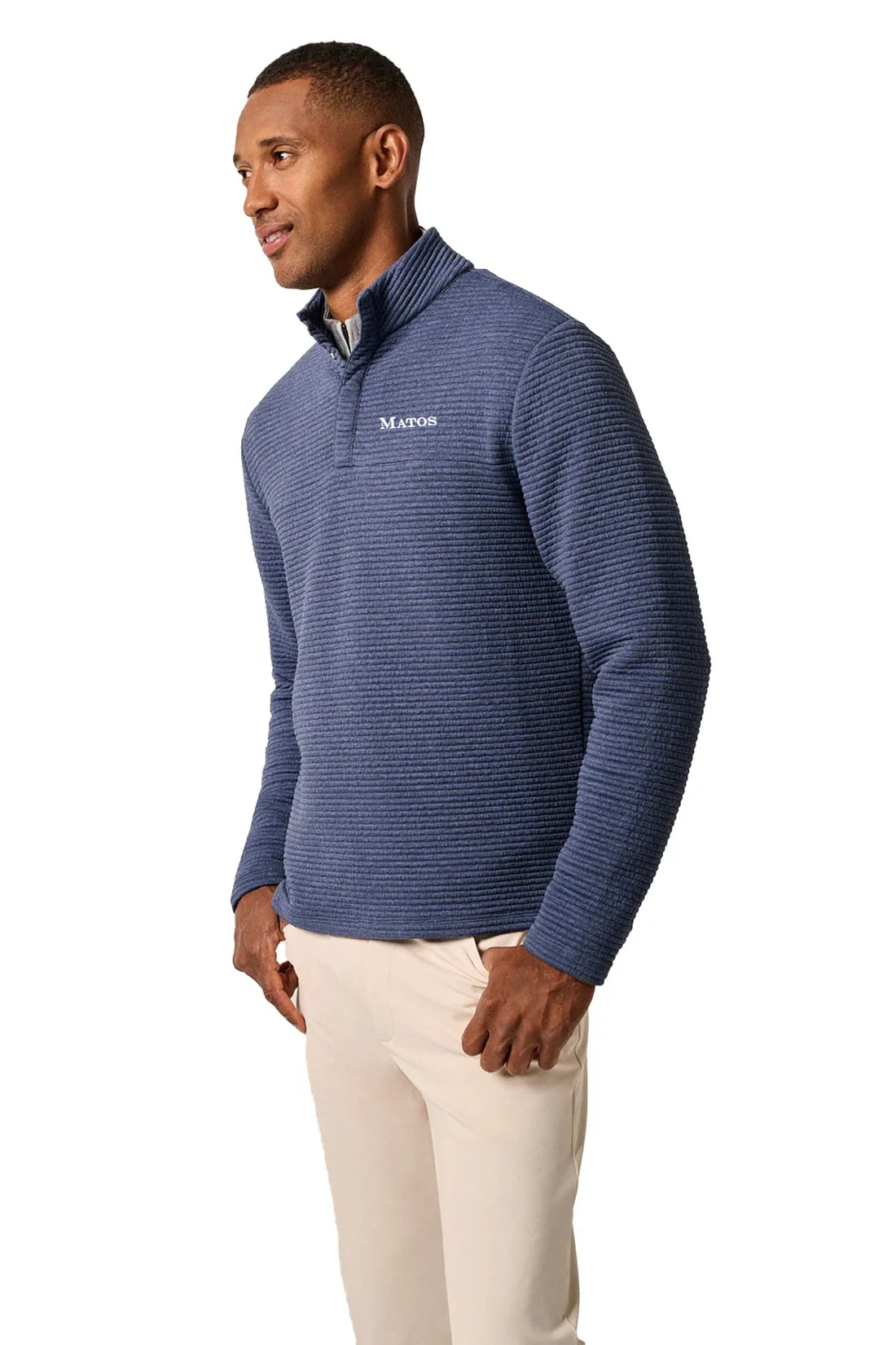 Johnnie O Benjy 1/4 Snap Pullover, Navy [Matos Builders]