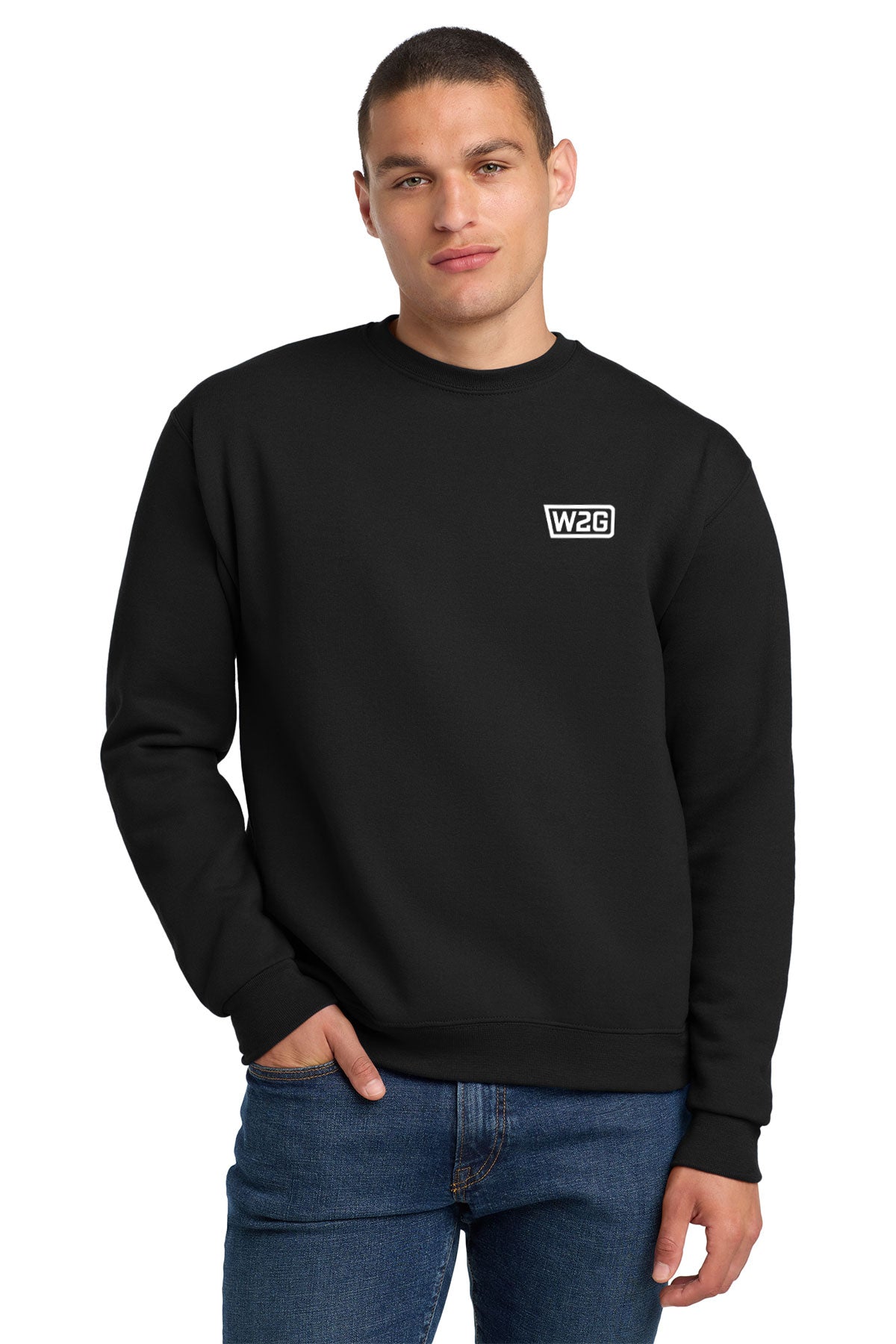 Jerzees Super Sweats NuBlend Crewneck Sweatshirt, Black [Ware2Go]