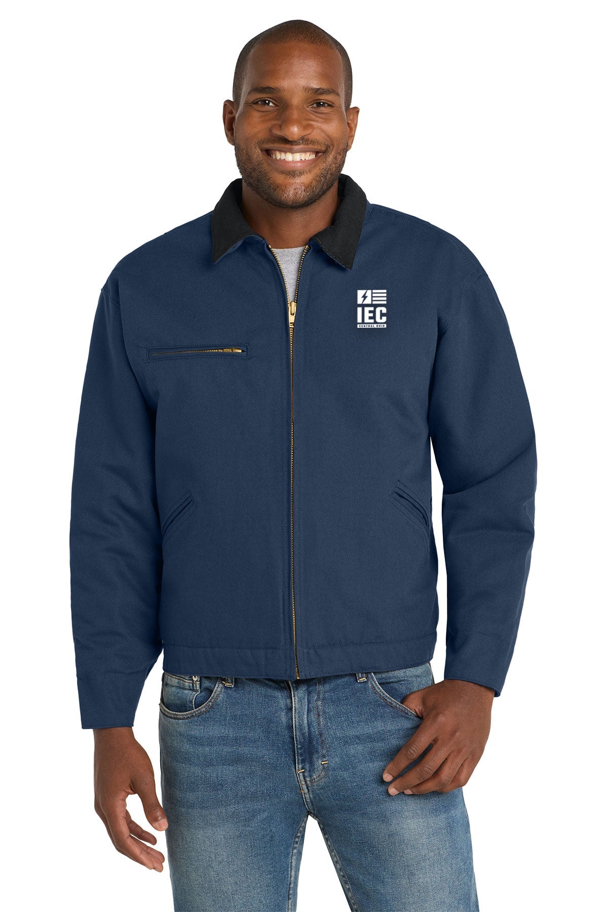 CornerStone Duck Cloth Work Jacket, Navy/Black [IEC Central Ohio]