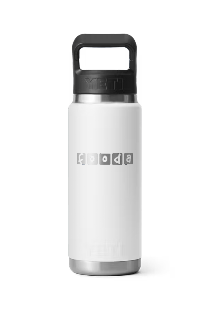 Yeti Rambler 26 Oz Water Bottle With Straw Cap, White [Fooda]