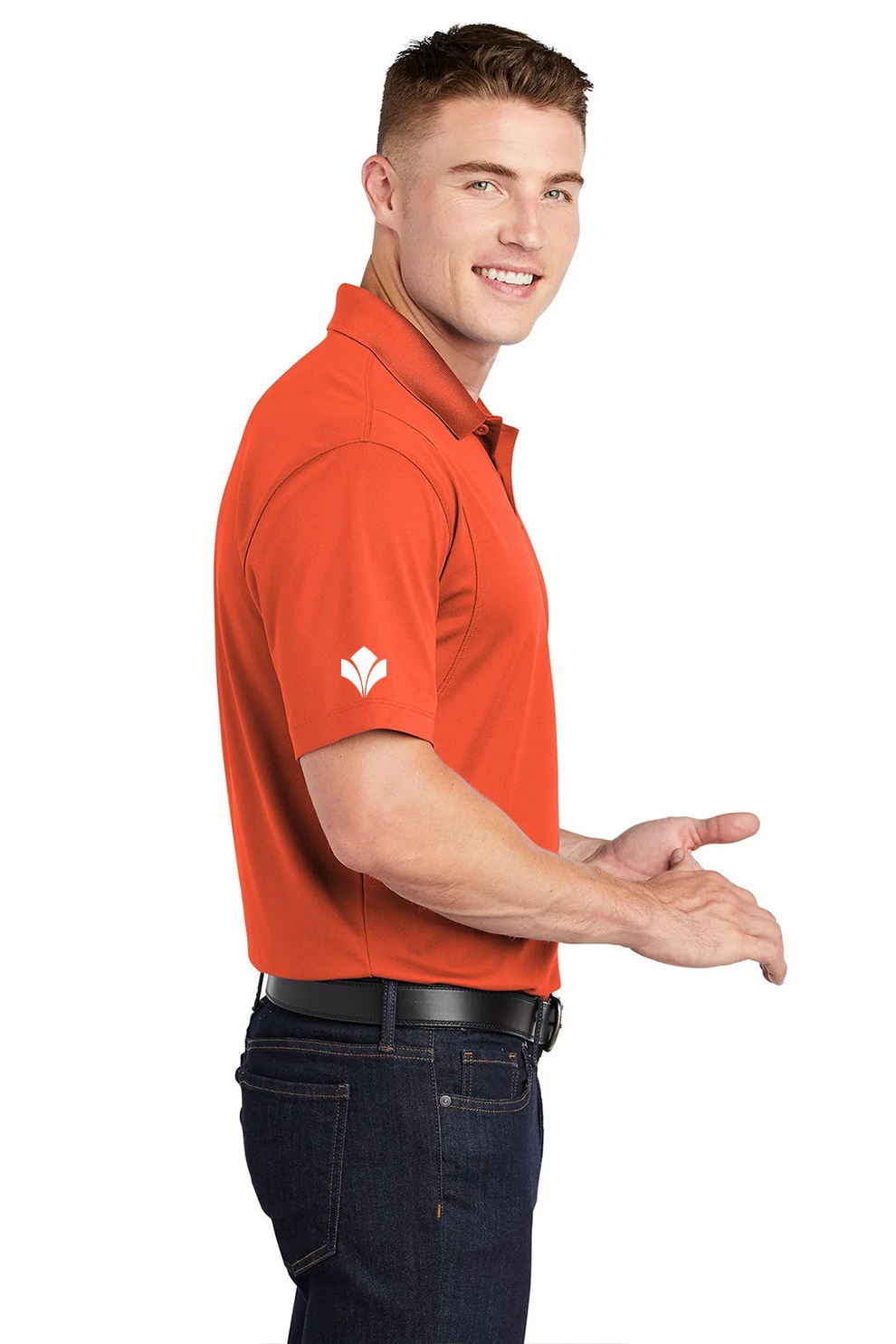 Sport-Tek Micropique Sport-Wick Polo, Deep Orange [Zura Bio]
