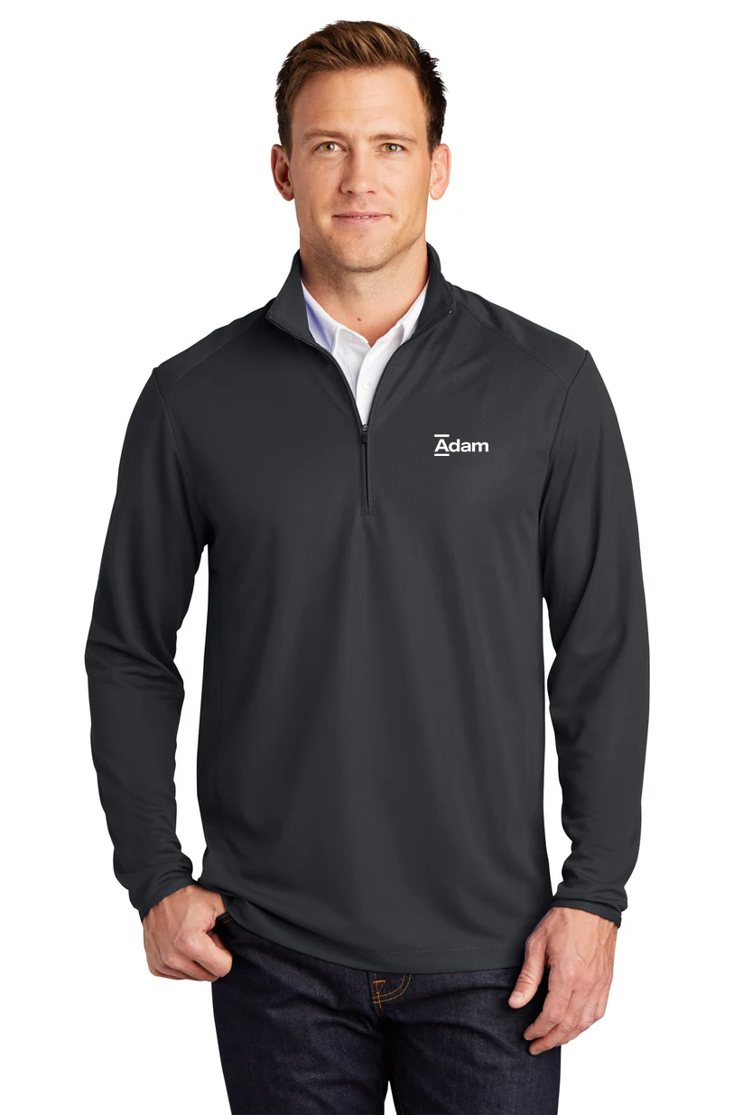 Port Authority Pinpoint Mesh 1/2-Zip, Battleship Grey [Adam Equipment]