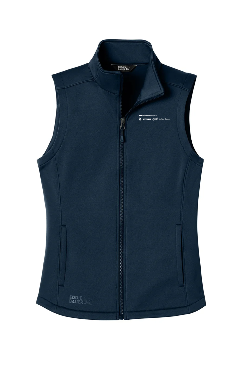 Eddie Bauer Womens Smooth Mid Layer Fleece Vest, River Blue Navy [SEB Professional]