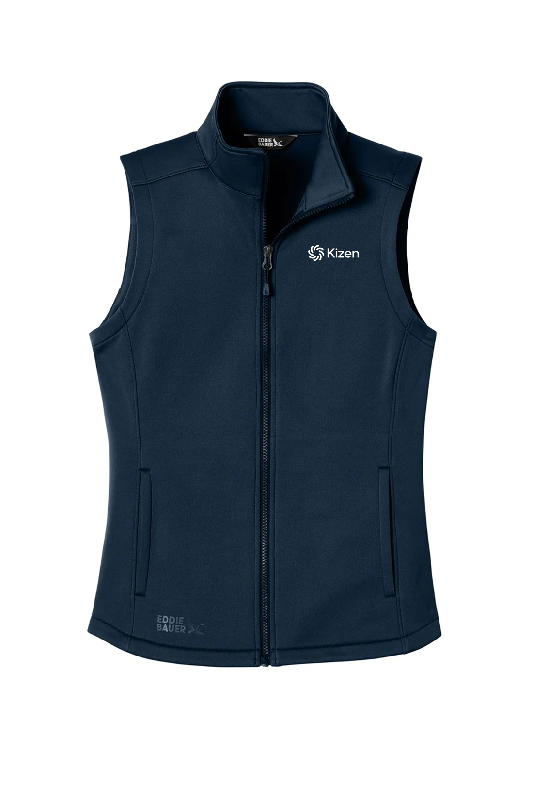 Eddie Bauer Womens Smooth Mid Layer Fleece Vest, River Blue Navy [Kizen]