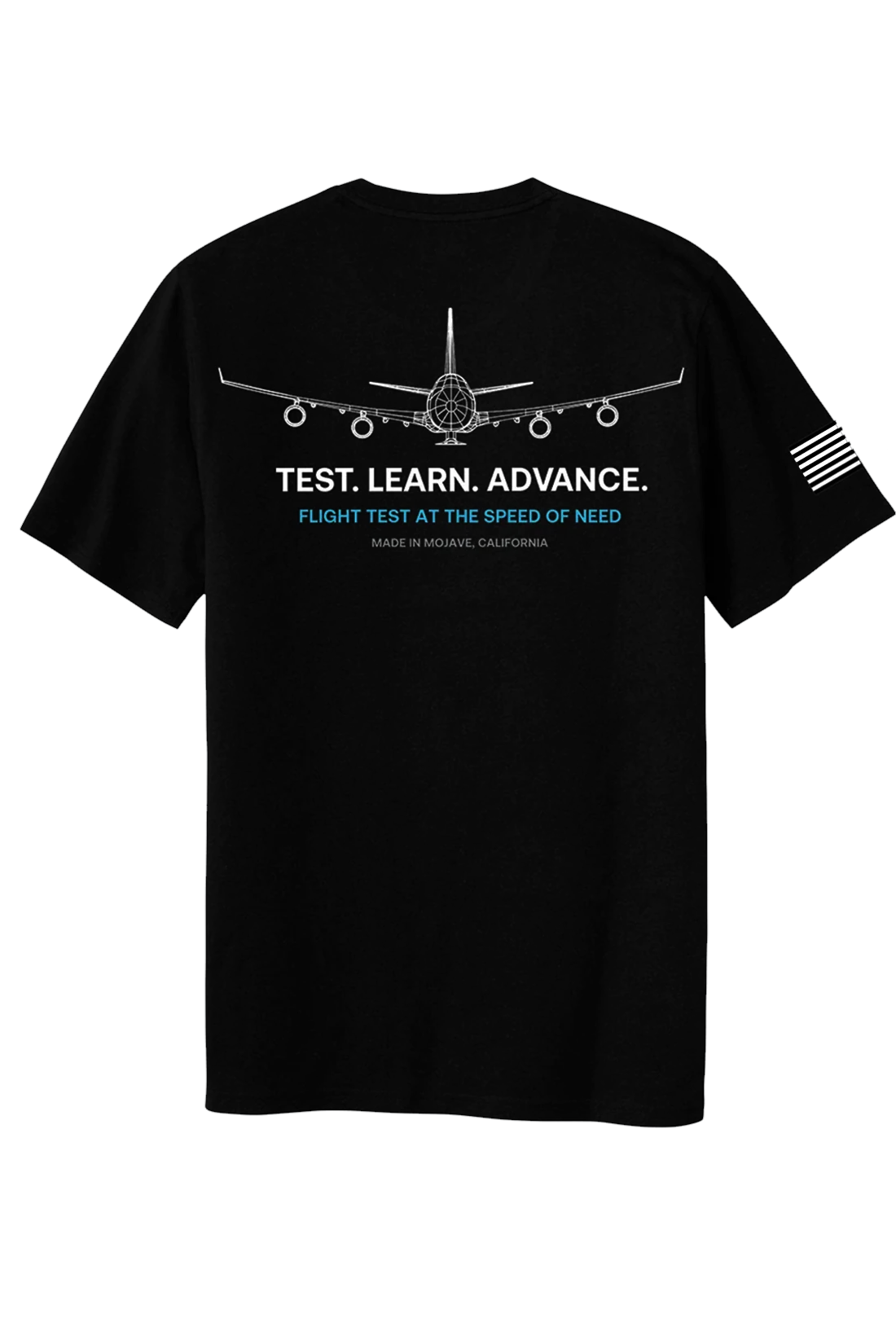 New Era Tri-Blend Printed Tee, Black Solid [Stratolaunch]