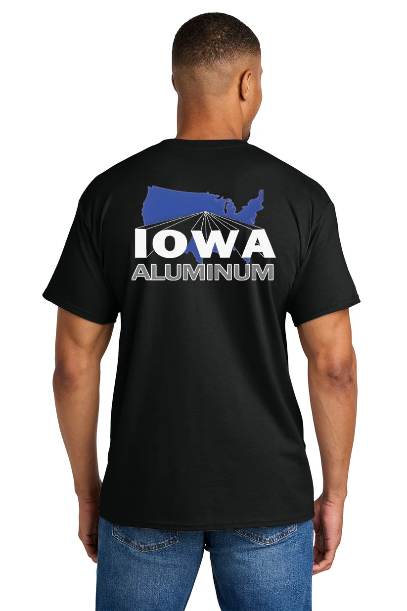 Gildan Dryblend Cotton Poly T Shirt, Black [Iowa Aluminum]