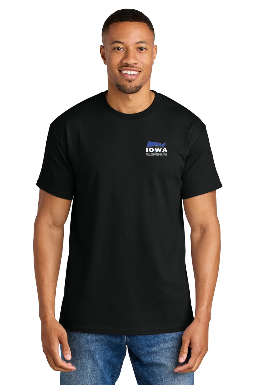 Gildan Dryblend Cotton Poly T Shirt, Black [Iowa Aluminum]