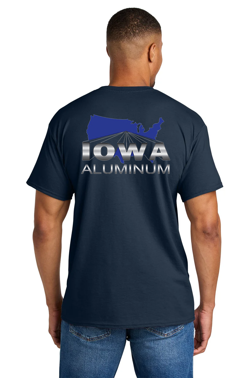 Gildan Dryblend Cotton Poly T Shirt, Navy [Iowa Aluminum]