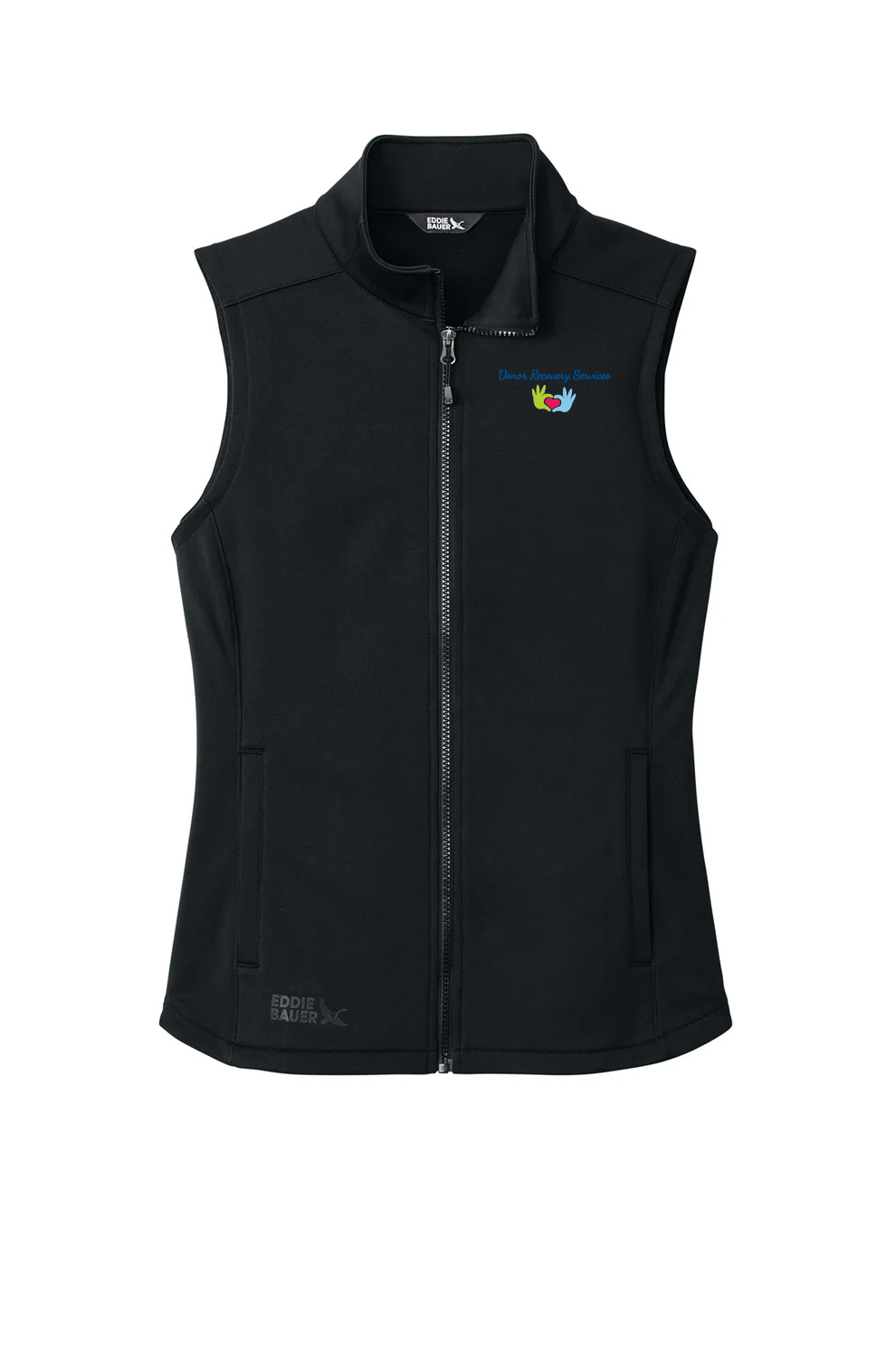 Eddie Bauer Womens Smooth Mid Layer Fleece Vest, Black [Donor Recovery Services]