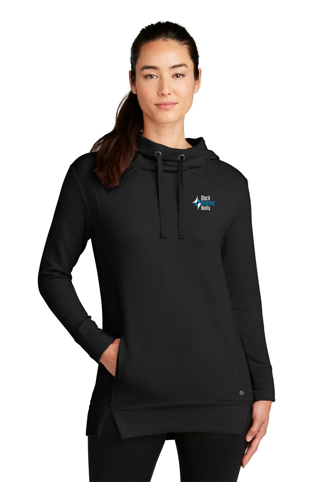 OGIO Ladies Luuma Fleece Hoodie, Blacktop [Black Diamond Realty]