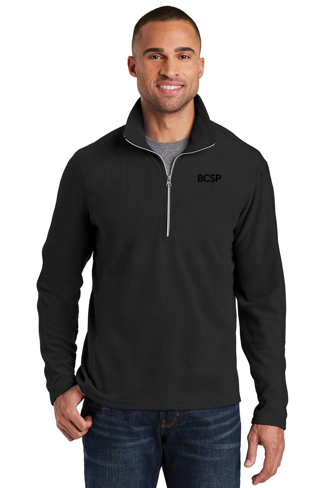 Port Authority Microfleece 1/2-Zip Pullover, Black [BCSP]