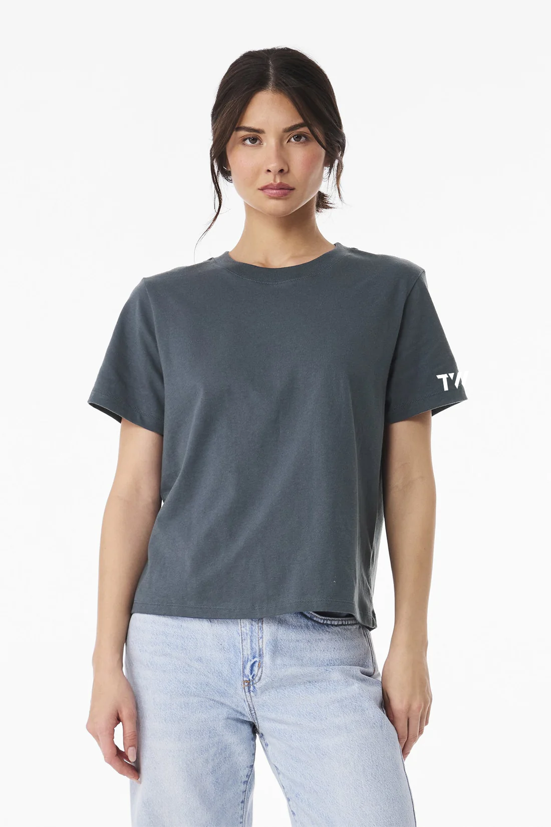 Bella Canvas Womens Heavyweight Tee, Vintage Navy [TW Constructors]