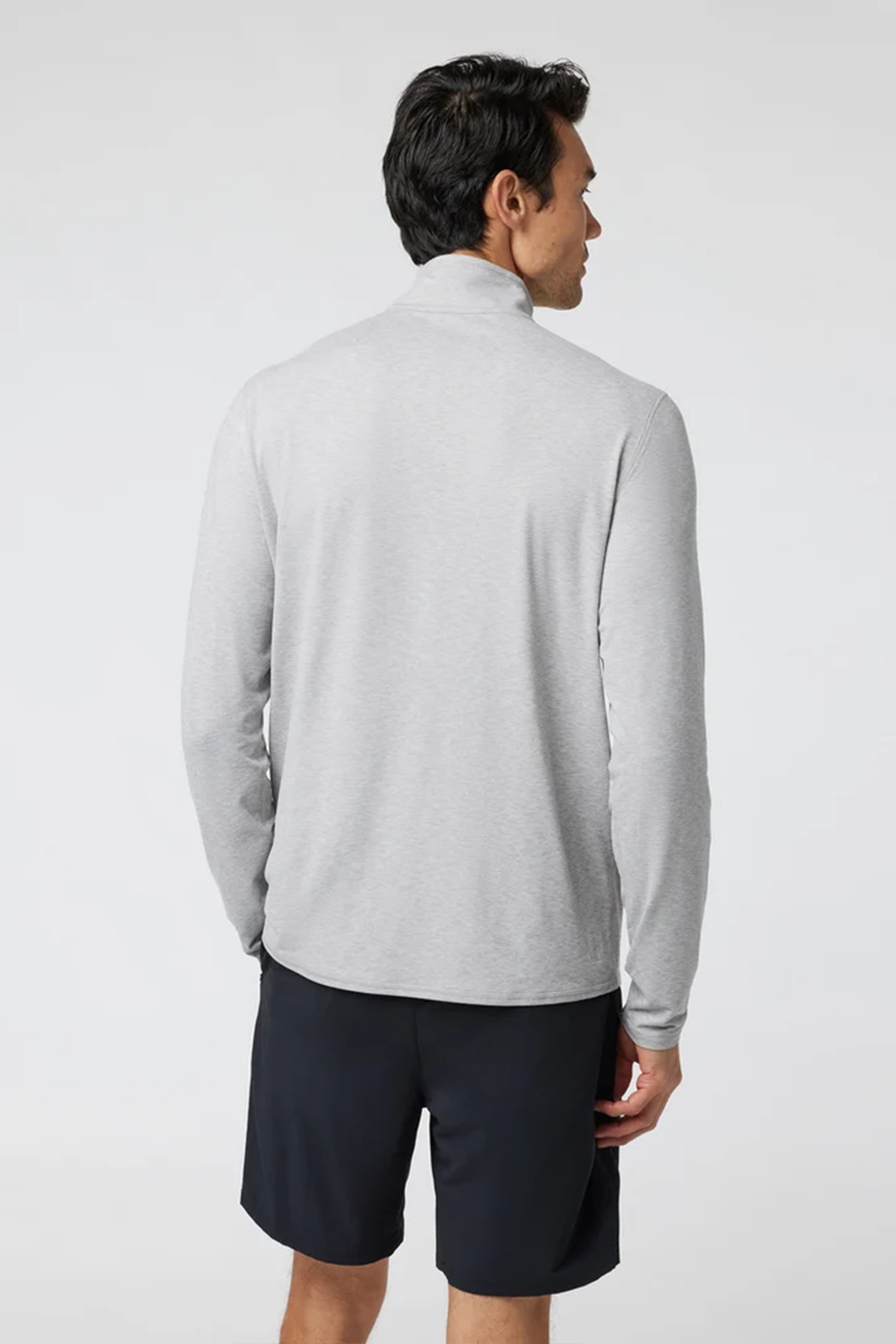 Vuori Men's 2.0 Ease Performance Custom 1/2 Zips, Light Heather Grey