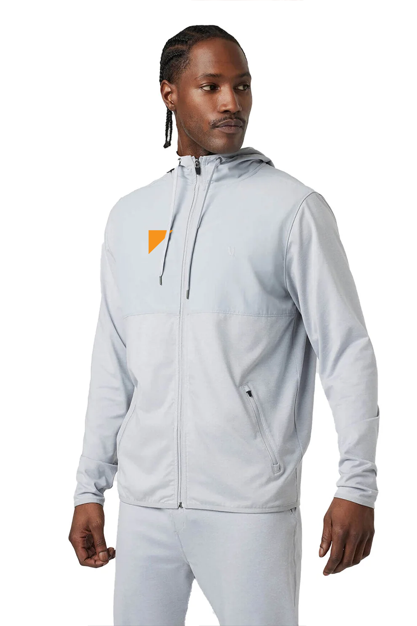 Vuori Men's Sunday Element Jacket, Platinum Heather [Tangram]