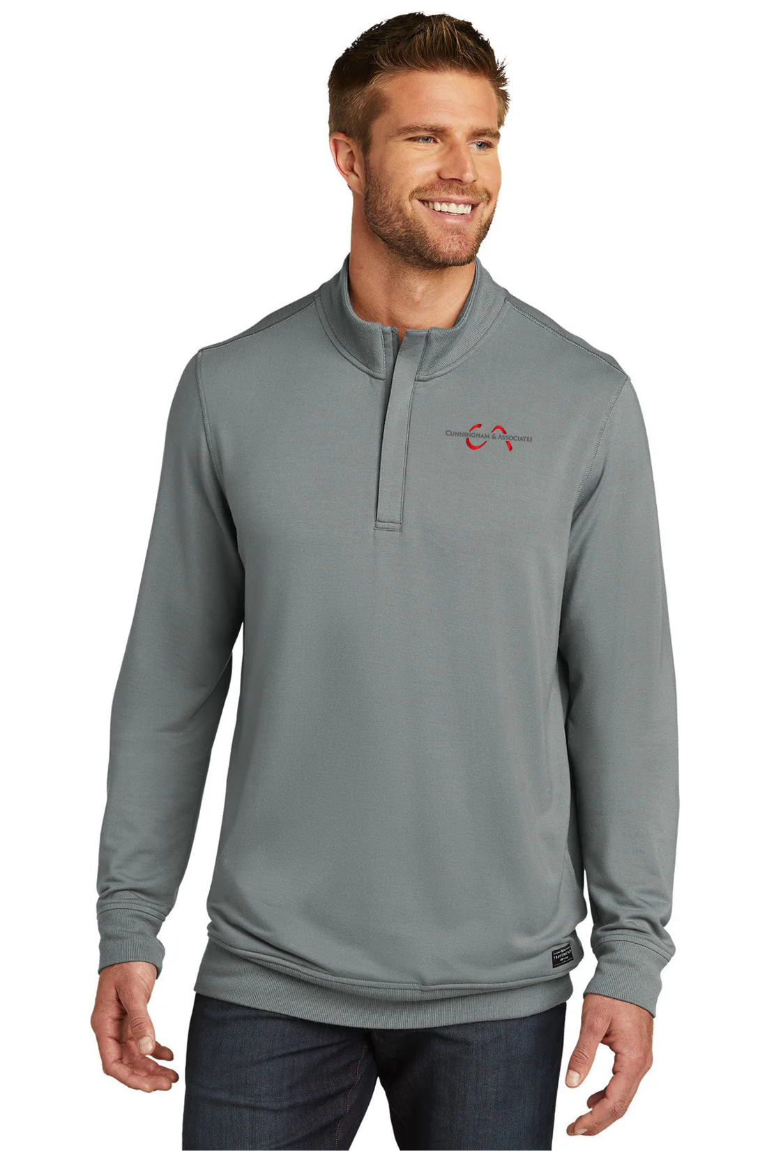 TravisMathew Newport 1/4-Zip Fleece, Quiet Shade Grey [Cunningham & Associates, LLC]