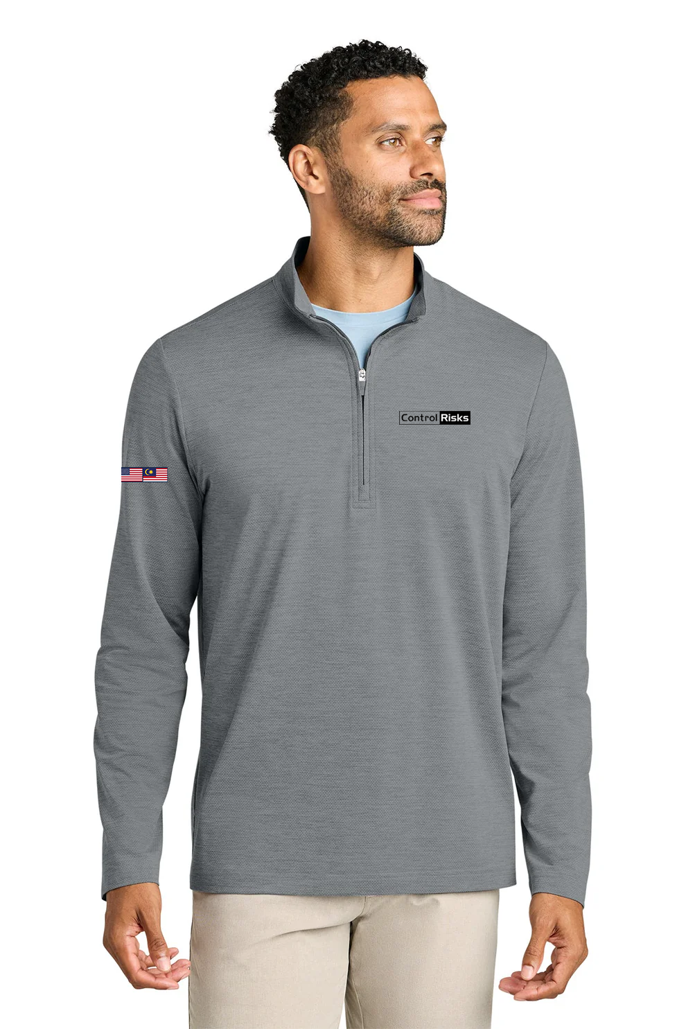 TravisMathew Onward 1/4-Zip, Quiet Shade Grey Heather [Control Risks]