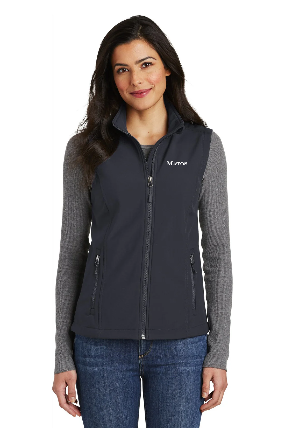 Port Authority Ladies Core Soft Shell Vest, Battleship Grey [Matos Builders]