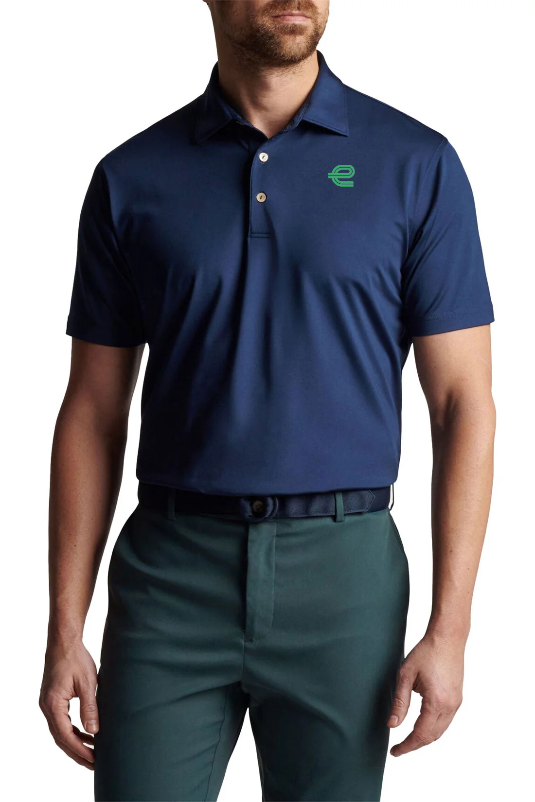 Peter Millar Performance Self Collar Polo, Navy [Enterprise Mobility]