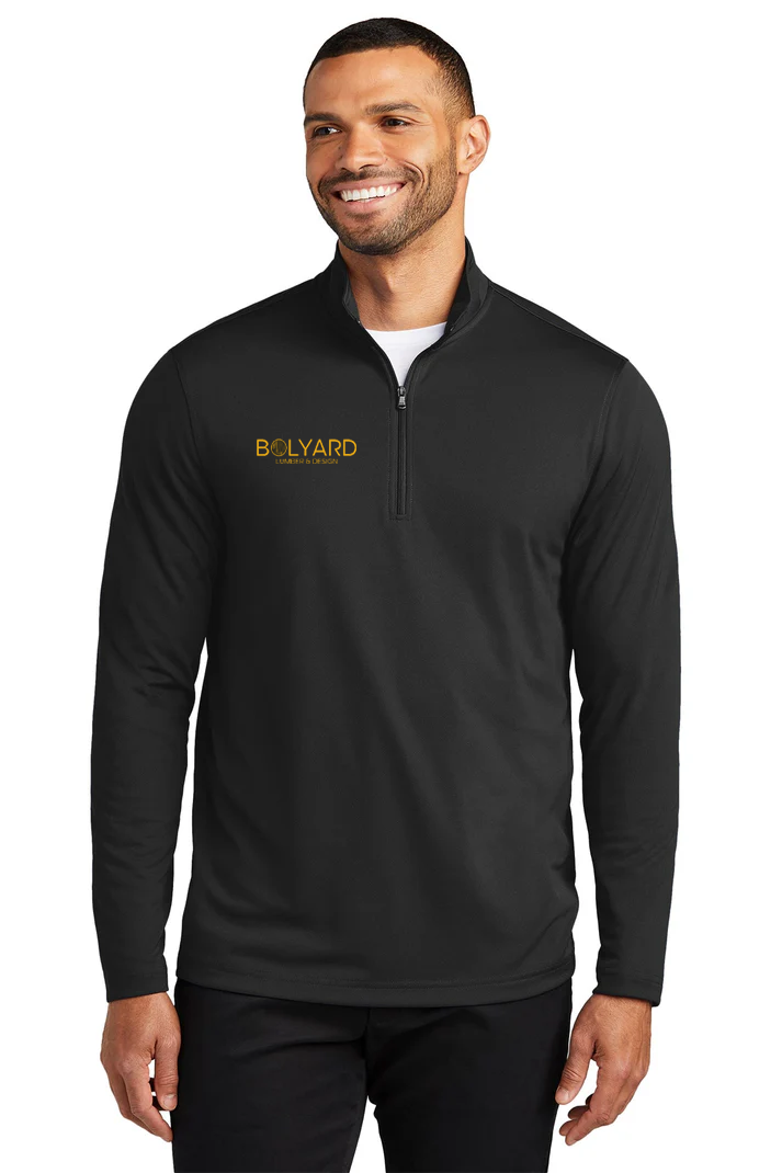 Port Authority Dry Zone UV Micro-Mesh 1/4-Zip, Deep Black [Bolyard Lumber and Design]