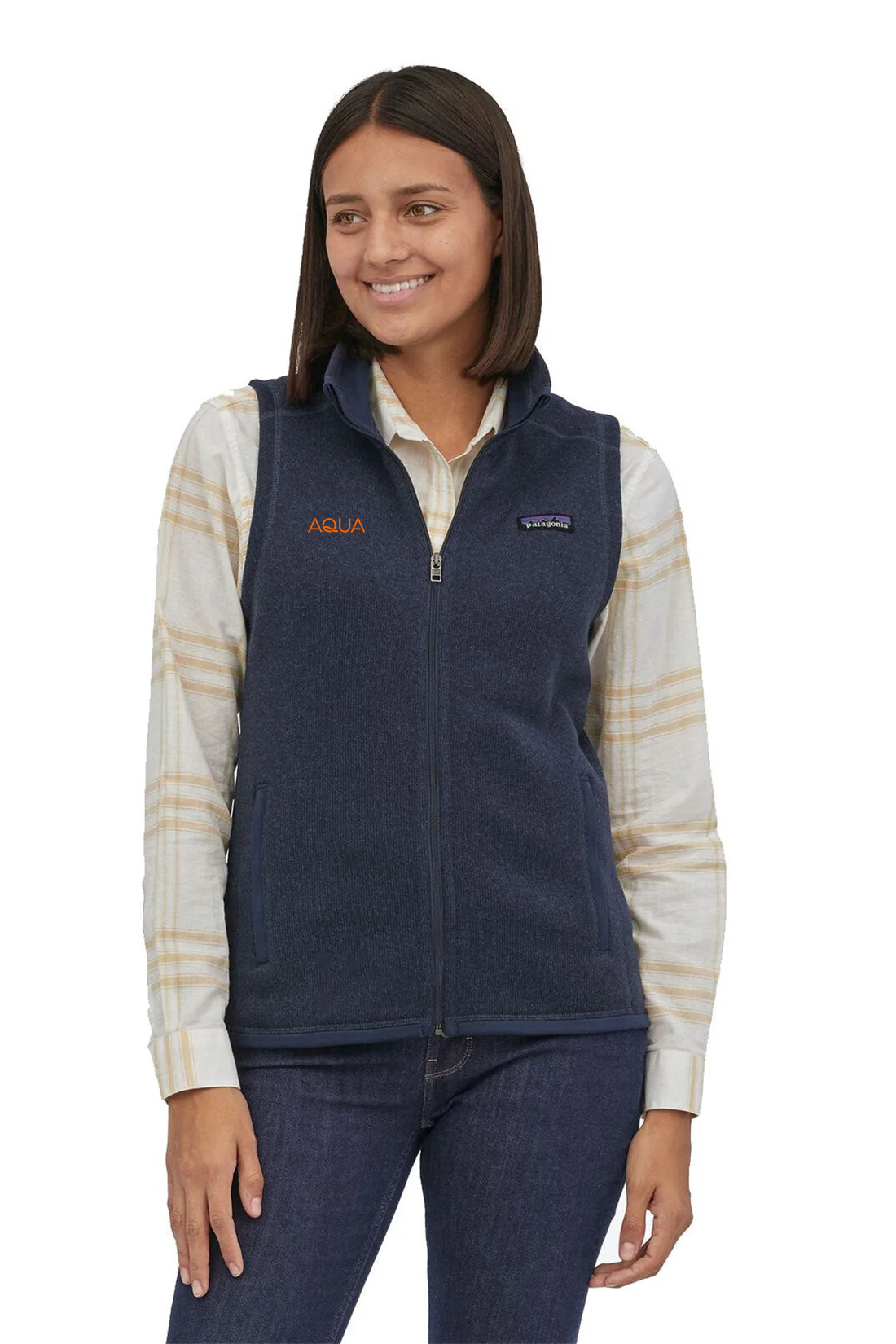 Patagonia Womens Better Sweater Fleece Vest, New Navy [Aqua Finance]