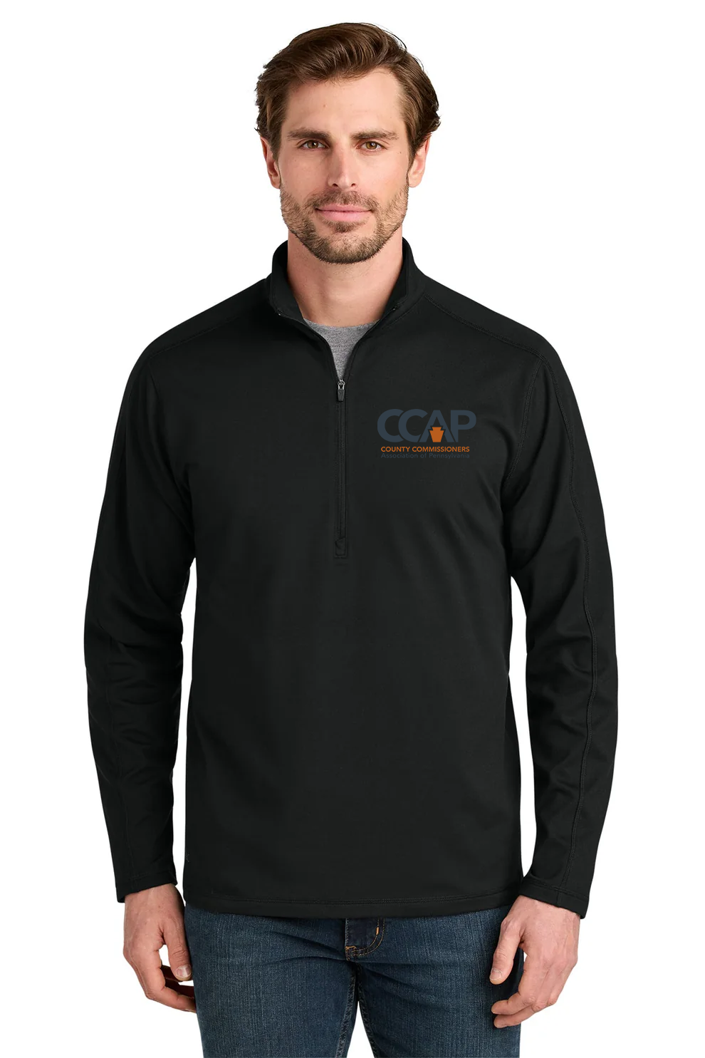 Eddie Bauer Adventurer 1/4-Zip, Deep Black [County Commissioners Association of Pennsylvania]