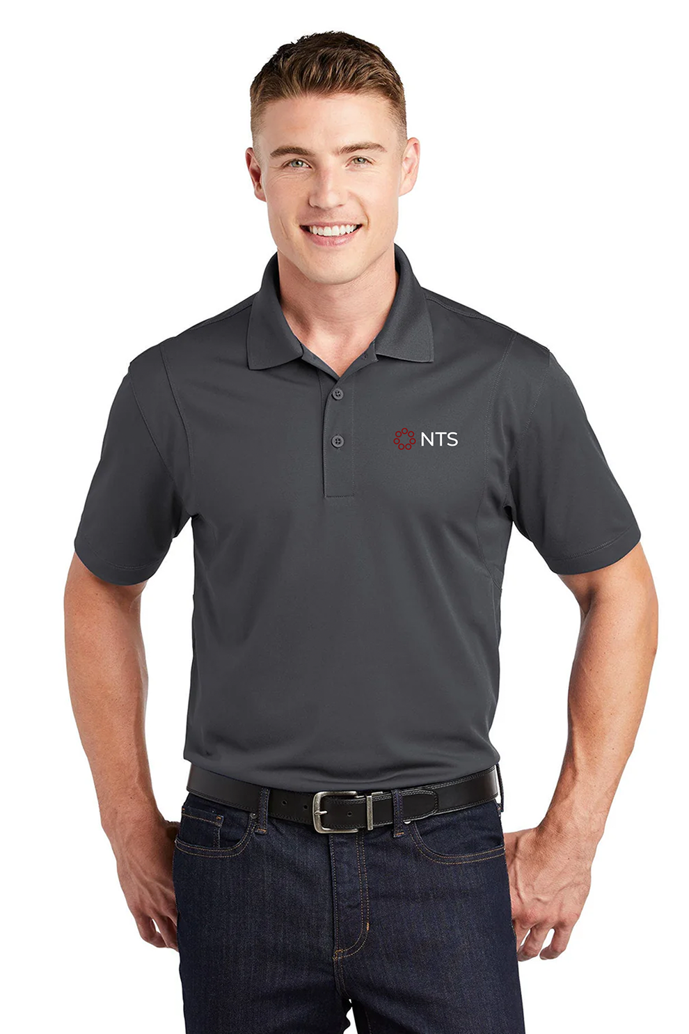 Sport-Tek Micropique Sport-Wick Polo, Iron Grey [NexTech Solutions]