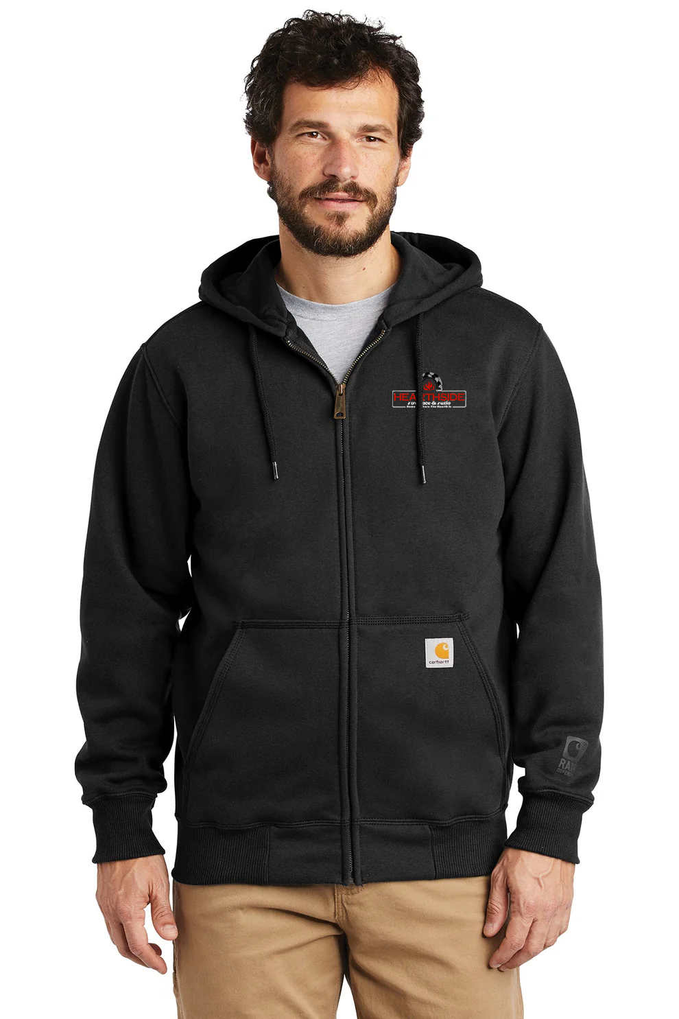 Carhartt Rain Defender Paxton Zip Hoodie, Black [Hearthside ]