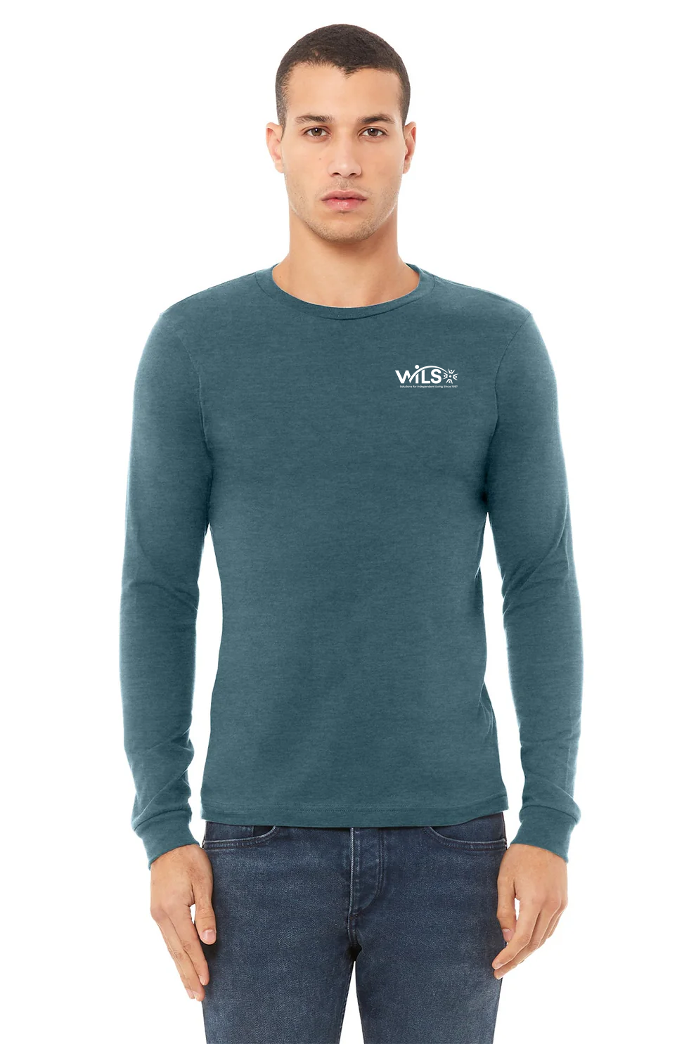 Bella Canvas Unisex Heather Long Sleeve T-Shirt, Slate [WILS]