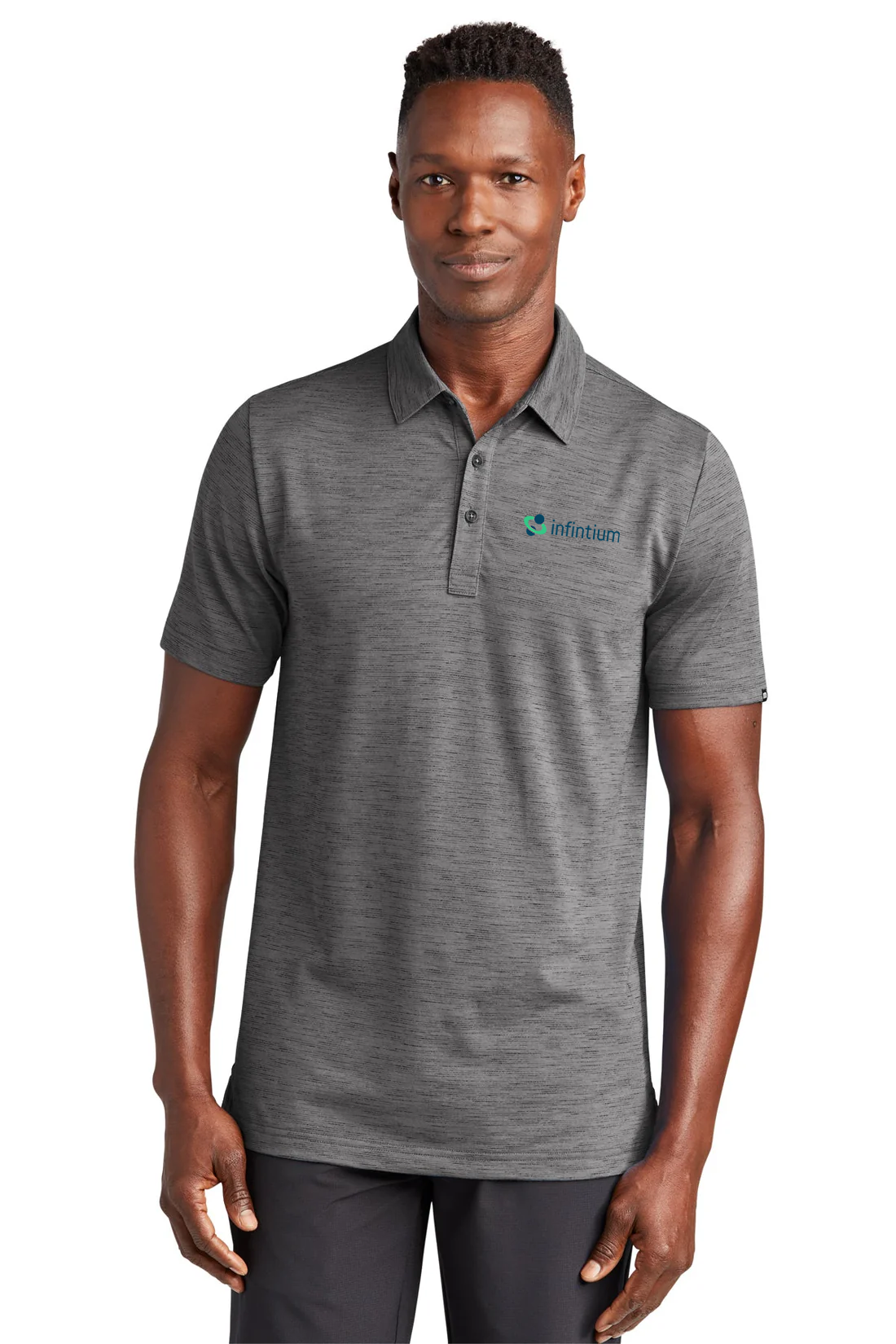 TravisMathew Auckland Slub Polo, Dark Grey [Infintium Inc.]