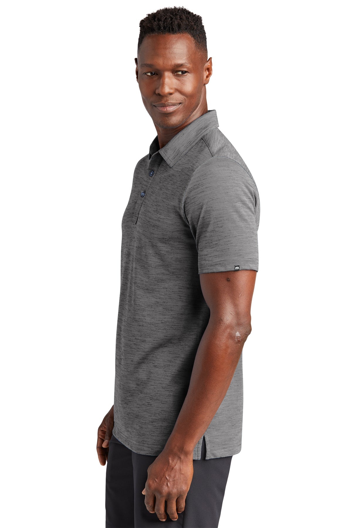 TravisMathew Auckland Slub Polo Dark Grey [Infintium Inc.]