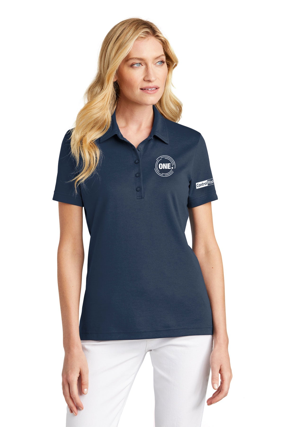 TravisMathew Ladies Oceanside Solid Polo Blue Nights [Control Risks]