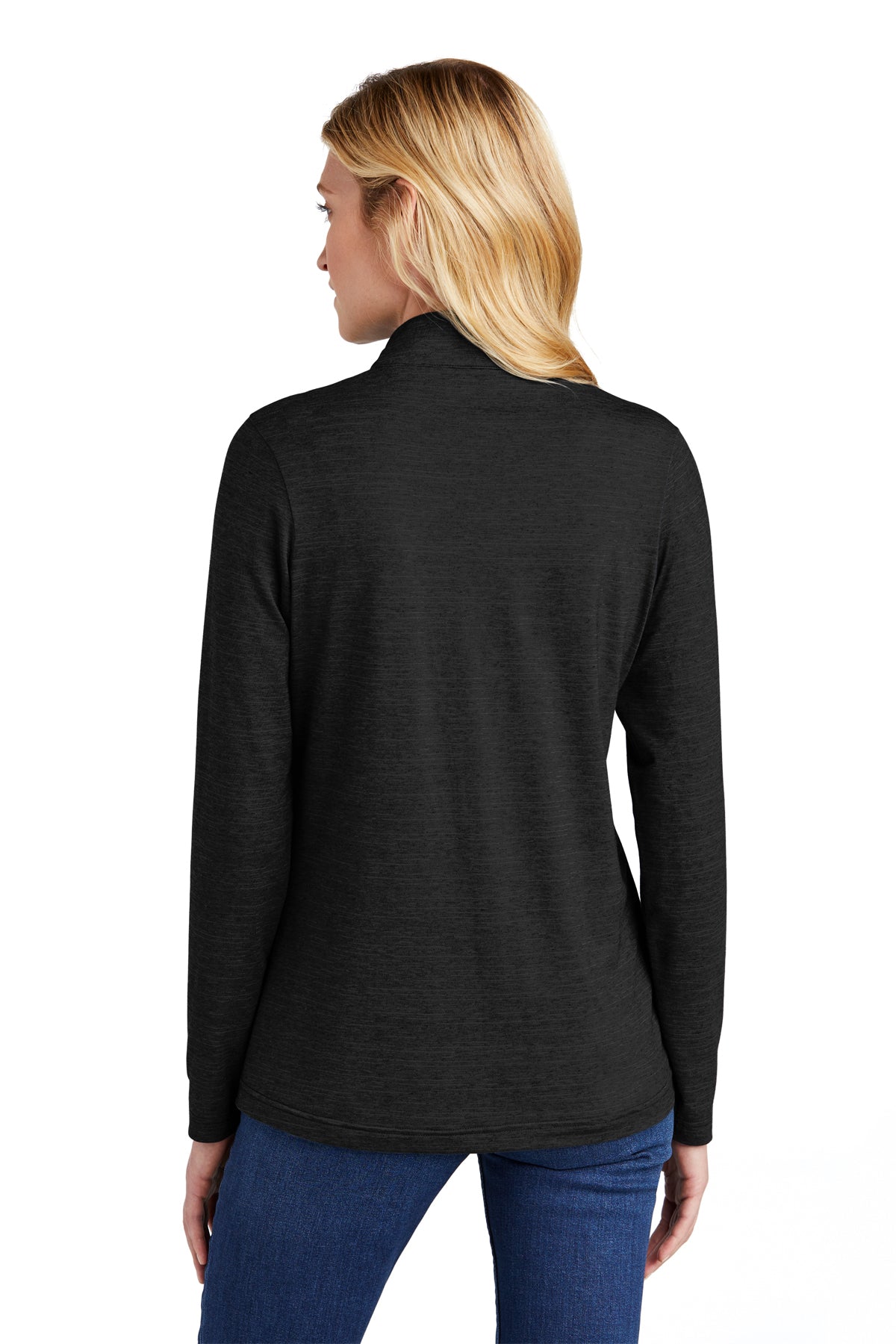 TravisMathew Ladies Crestview 1/4-Zip Black [Horizontal Talent]
